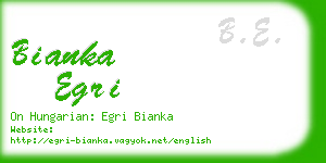 bianka egri business card